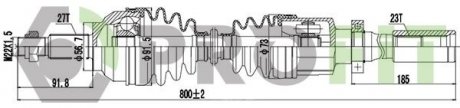 Полуось PROFIT 2730-1032