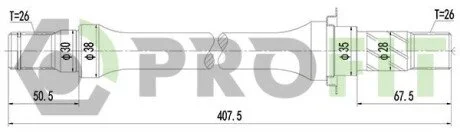 Полуось PROFIT 2730-3045
