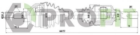 Полуось PROFIT 2730-3073