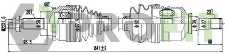 Полуось PROFIT 2730-3079 (фото 1)