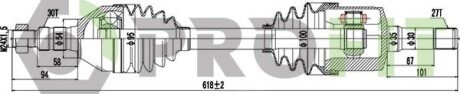 Піввісь PROFIT 2730-3096 (фото 1)