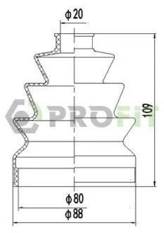 Пильник ШРУС PROFIT 2810-0023 XLB