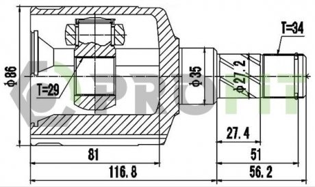 ШРУС PROFIT 2810-2059 (фото 1)