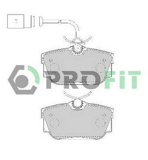 Комплект тормозных колодок, дисковый тормоз PROFIT 5000-1482 (фото 1)