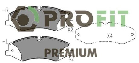 Колодки тормозные дисковые передние PROFIT 5005-4104