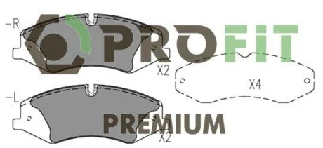 Колодки тормозные дисковые передние PROFIT 5005-4104