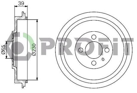 Барабан гальмівний PROFIT 5020-0092 (фото 1)