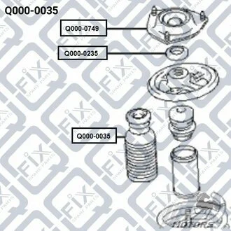 ПЫЛЬНИК АМОРТ ПЕРЕДН с отбойником MITSUBISHI LANCER CS 2000-2009 Q-fix Q0000035