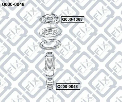 ОТБОЙНИК АМОРТ ПЕРЕДН HYUNDAI TUCSON; KIA SORENTO Q-fix Q0000048