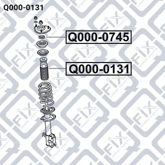 ПИЛЬНИК ПЕРЕДНЬ АМОРТ MITSUBISHI COLT Z32A/Z34A/Z36A/Z37A/Z38A/Z39A 2004-2012 Q-fix Q000-0131 (фото 1)