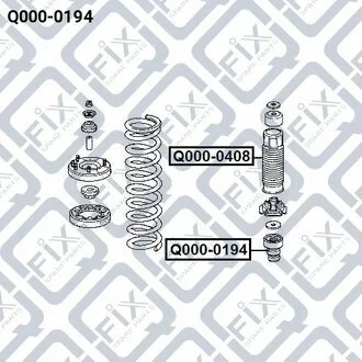 ОТБОЙНИК ПЕРЕДН АМОРТ HONDA ACCORD CL# 2002-2008 Q-fix Q000-0194