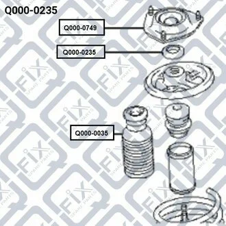 ПОДШИПНИК АМОРТ ПЕРЕДН MITSUBISHI LANCER IX 1.6 03 Q-fix Q0000235