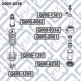 Проставка пружини верхня Q-fix Q000-0238