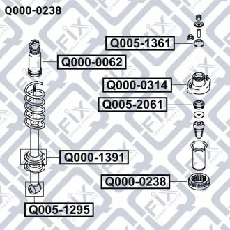 ПРОСТАВКА ПРУЖИНЫ ЗАДН ВЕРХНЯЯ Q-fix Q000-0238