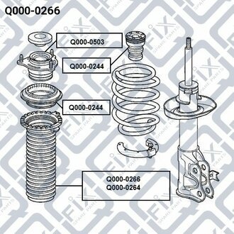 ПИЛЬНИК ПЕРЕДН АМОРТ L HONDA CIVIC FD 4D 2006-2012 Q-fix Q0000266 (фото 1)