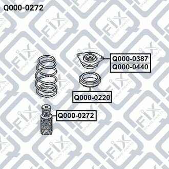 ПИЛЬНИК ПЕРЕДНЬ АМОРТ NISSAN MICRA MARCH K12 2002-2010 Q-fix Q000-0272