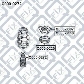 ПЫЛЬНИК ПЕРЕДН АМОРТ NISSAN MICRA MARCH K12 2002-2010 Q-fix Q000-0272
