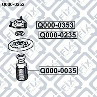 КРЕПЛЕНИЕ АМОРТ ПЕРЕДН MITSUBISHI OUTLANDER CW0 20 Q-fix Q0000353