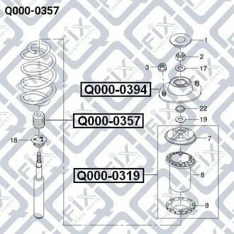 ОТБОЙНИК ПЕРЕДНЕГО АМОРТИЗАТОРА Q-fix Q0000357
