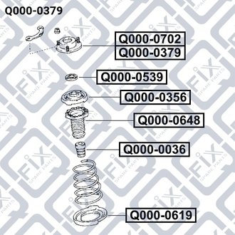 КРІПЛЕННЯ АМОРТ ПЕРЕДН L TOYOTA CAMRY SXV20 1996-2001 Q-fix Q000-0379 (фото 1)