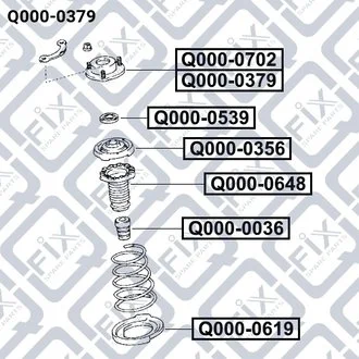 КРЕПЛЕНИЕ АМОРТ ПЕРЕДН L TOYOTA CAMRY SXV20 1996-2001 Q-fix Q000-0379
