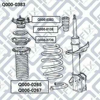 КРІПЛЕННЯ АМОРТ ПЕРЕДН HONDA CR-V RE3/RE4 2007- Q-fix Q0000383
