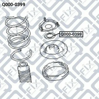 ПОДШИПНИК АМОРТ ПЕРЕДН NISSAN PRIMERA P12/X-TRAIL 06-/TIANA 06- Q-fix Q0000399