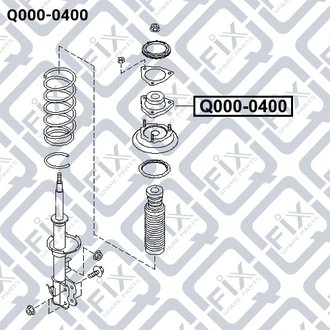 ОПОРА АМОРТИЗАТОРА ЗАДНЕГО Q-fix Q0000400 (фото 1)