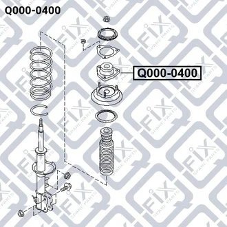 ОПОРА АМОРТИЗАТОРА ЗАДНЕГО Q-fix Q0000400
