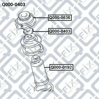 ПОДШИПНИК АМОРТ ПЕРЕДН SUZUKI WAGON R+ RC410(E27)/RC413(E35) 2004-2008 Q-fix Q000-0403