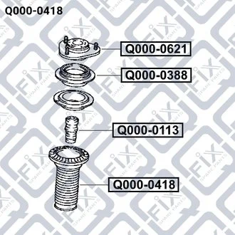 ПИЛЬНИК ПЕРЕДН АМОРТ TOYOTA RAV4 2005-2012 Q-fix Q0000418