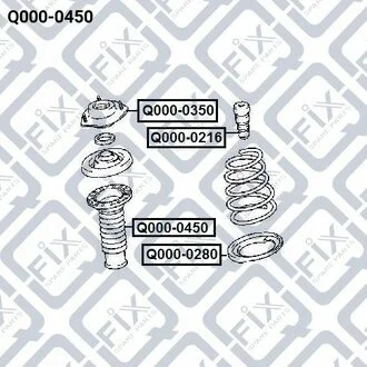 ПИЛЬНИК ПЕРЕДН АМОРТ TOYOTA RAV4 2000-2005/CHERY T Q-fix Q0000450