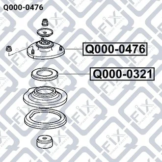 КРІПЛЕННЯ АМОРТ ПЕРЕДН HONDA HR-V GH1/GH2/GH3/GH4 1998-2005 Q-fix Q000-0476
