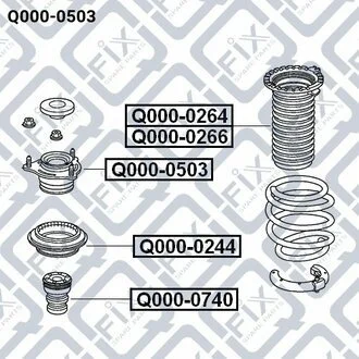 Опора переднього амортизатора Q-fix Q0000503