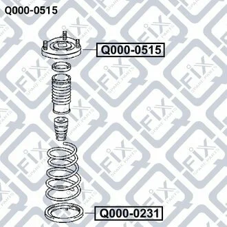 КРЕПЛЕНИЕ АМОРТ ЗАДН TOYOTA CARINA E AT190/ST191/CT190 1992-1997 Q-fix Q000-0515
