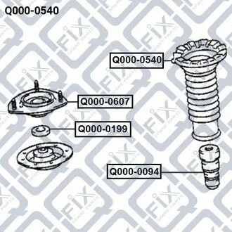 ПИЛЬНИК ПЕРЕДН АМОРТ TOYOTA YARIS 1999-2005 Q-fix Q0000540