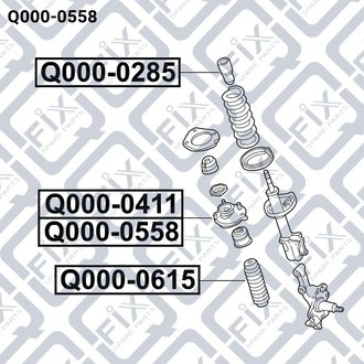 Опора заднього амортизатора ліва Q-fix Q0000558 (фото 1)