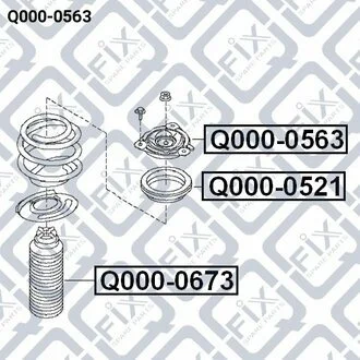 КРІПЛЕННЯ АМОРТ ПЕРЕДН NISSAN MURANO Z51 2007-2014 Q-fix Q000-0563