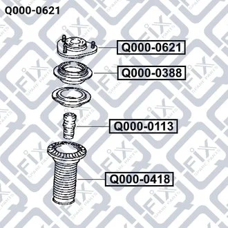 КРЕПЛЕНИЕ АМОРТ ПЕРЕДН TOYOTA RAV4 2005-2013 Q-fix Q000-0621
