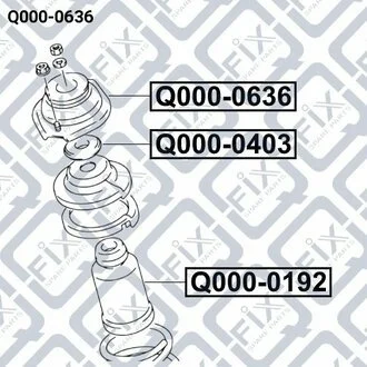 КРЕПЛЕНИЕ АМОРТ ПЕРЕДН SUZUKI WAGON R+ 1.0-1.5 RC410(E27)/RC413(E35) 2004-2008 Q-fix Q0000636