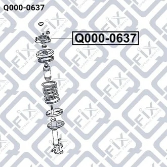 КРЕПЛЕНИЕ АМОРТ ПЕРЕДН TOYOTA COROLLA AE10#/CE10#/EE10# 1991-2002 Q-fix Q000-0637