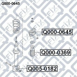 КРЕПЛЕНИЕ АМОРТ ЗАДН NISSAN ALMERA B10RS (CLASSIC) 2006-2012/SUNNY B15/ALMERA N16 2000-2005/PRIMERA P12 2001-2007 Q-fix Q0000645 (фото 1)