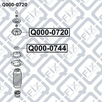 КРЕПЛЕНИЕ АМОРТ ПЕРЕДН KIA PICANTO 2004-2011/HYUNDAI EON 2011-,HYUNDAI I10 2007-, Q-fix Q000-0720
