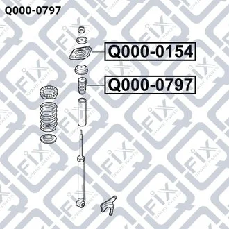 ОТБОЙНИК ЗАДН АМОРТ HYUNDAI ACCENT (MC) 2006-/KIA RIO III 2006- Q-fix Q0000797