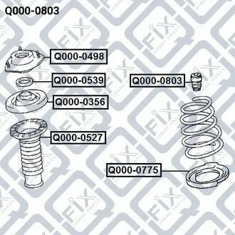 ОТБОЙНИК ПЕРЕДН АМОРТ TOYOTA CAMRY ACV30/MCV30 2001-2006 Q-fix Q0000803 (фото 1)