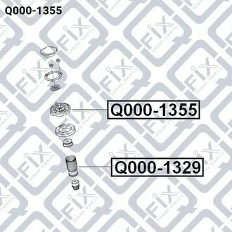 КРІПЛЕННЯ АМОРТ ПЕРЕДН HYUNDAI GRANDEUR/SONATA V 2.0-3.3 01.05- Q-fix Q000-1355