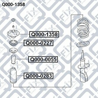 КРЕПЛЕНИЕ АМОРТ ПЕРЕДН CHEVROLET CAPTIVA 2.0TD-3.2 06.06-/OPEL ANTARA 07- Q-fix Q000-1358