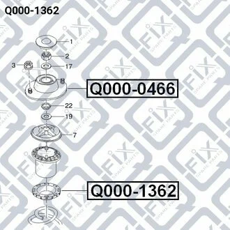 ПРОКЛАДКА ПРУЖ ПЕРЕДН ВЕРХН DAEWOO LANOS/NUBIRA/LACETTI/NEXIA Q-fix Q000-1362 (фото 1)