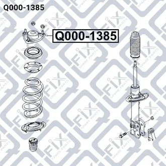 КРЕПЛЕНИЕ АМОРТ ПЕРЕДН HYUNDAI SANTA FE 2012- Q-fix Q000-1385