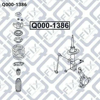 КРІПЛЕННЯ АМОРТ ПЕРЕДН KIA SPORTAGE SL 2010-/HYUNDAI TUCSON IX35 2010- Q-fix Q000-1386 (фото 1)